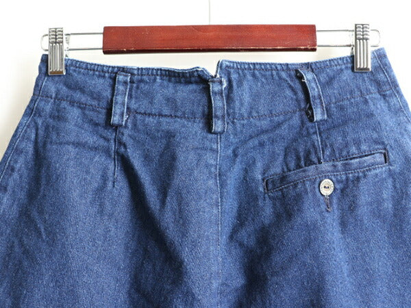 90s Lis sport デニム ショート パンツ レディース S 古着 90年代 オールド コットン ハーフパンツ ショーツ 2タック 短パン リズスポーツ