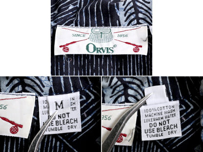 90s オービス 総柄 半袖 ワンピース レディース M / オールド ORVIS コットン ワンピ シャツワンピ ロング丈 ミモレ丈 アロハ ハワイアン