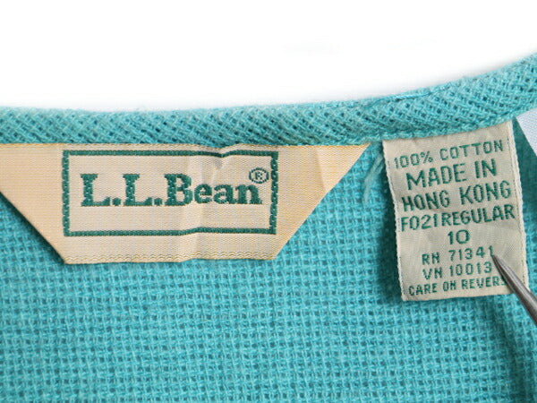 80s エルエルビーン ノースリーブ ワンピース レディース M 程 80年代 ヴィンテージ LLBEAN コットン ロング ワンピ マキシ丈 Aライン 無地