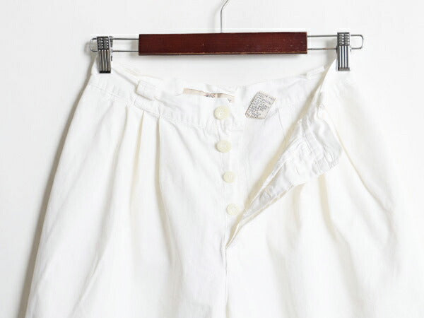 80s OLD GAP コットン ショートパンツ レディース S 程 古着 80年代 ヴィンテージ ギャップ ショーツ ハーフパンツ 短パン 半パン 3タック
