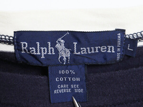 90s ラルフローレン ボートネック ボーダー 半袖 Tシャツ ワンピース レディース L オールド ポロ カットソー ワンピ コットン カットソー