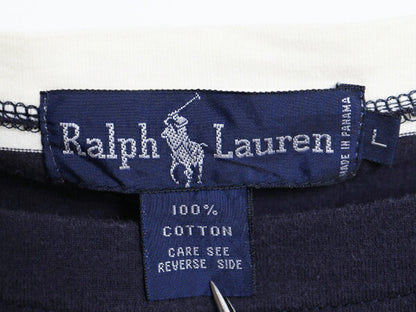 90s ラルフローレン ボートネック ボーダー 半袖 Tシャツ ワンピース レディース L オールド ポロ カットソー ワンピ コットン カットソー