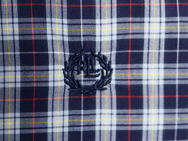 LAUREN ラルフローレン チェック 長袖 シャツ 18 ボーイズ XL メンズ XS 古着 ポロ 長袖シャツ ロゴ刺繍 マルチカラー カジュアル Yシャツ
