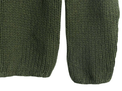 00s 手編み J CREW ボーダー ハンド ニット セーター メンズ XL 古着 オールド ウール ハンドメイド ジェイクルー ローゲージ 大きいサイズ