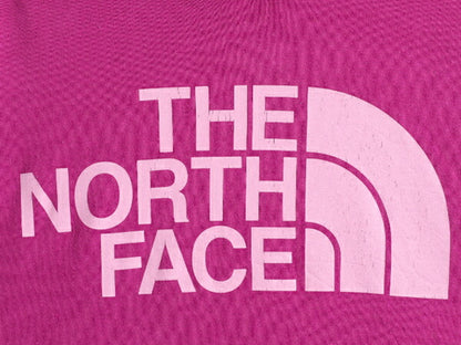 ノースフェイス プリント スウェット フード パーカー レディース L / The North Face トレーナー プルオーバー 裏起毛 アウトドア 紫 薄手