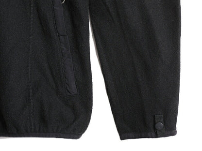 ノースフェイス フルジップ フリース ジャケット レディース XS / 古着 The North Face ハイネック ジャンパー ブルゾン 薄手 インナー 黒