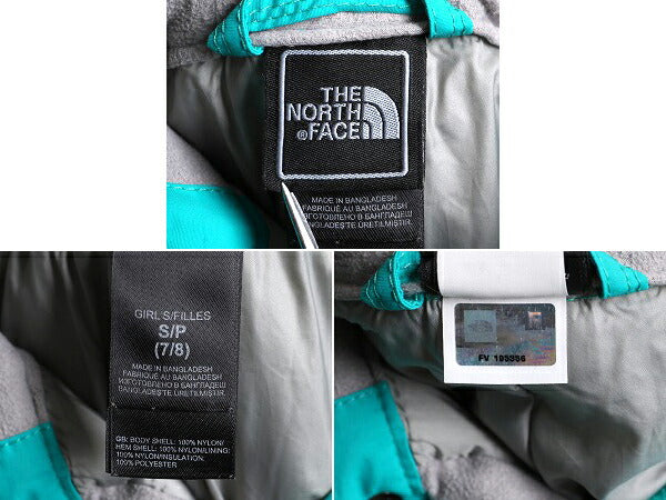 キッズ 120cm 程 ノースフェイス HYVENT 中綿 ライナー付き ナイロン パンツ S 7-8 古着 The North Face アウトドア スキーパンツ スノボ