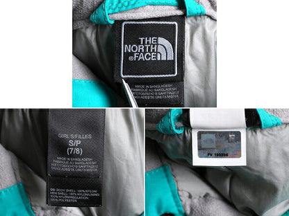 キッズ 120cm 程 ノースフェイス HYVENT 中綿 ライナー付き ナイロン パンツ S 7-8 古着 The North Face アウトドア スキーパンツ スノボ
