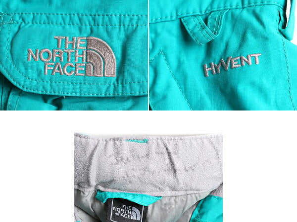 キッズ 120cm 程 ノースフェイス HYVENT 中綿 ライナー付き ナイロン パンツ S 7-8 古着 The North Face アウトドア スキーパンツ スノボ