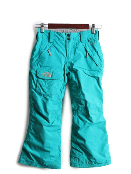 キッズ 120cm 程 ノースフェイス HYVENT 中綿 ライナー付き ナイロン パンツ S 7-8 古着 The North Face アウトドア スキーパンツ スノボ