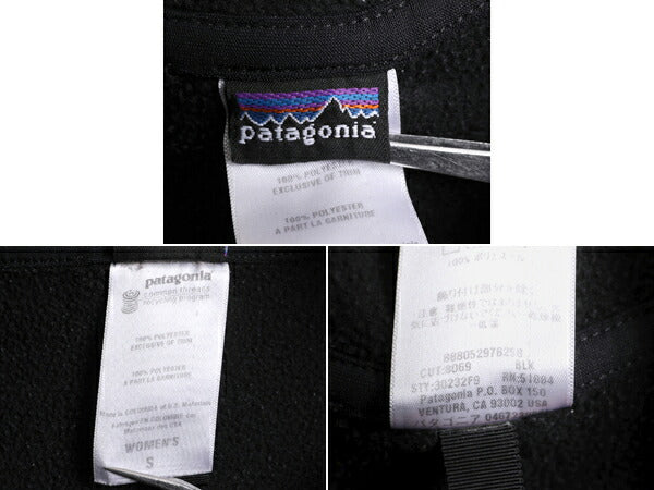 09年製 パタゴニア エルキャプ ジャケット レディース S / Patagonia フリース ジャンパー ブルゾン フルジップ ハイネック 黒 アウトドア
