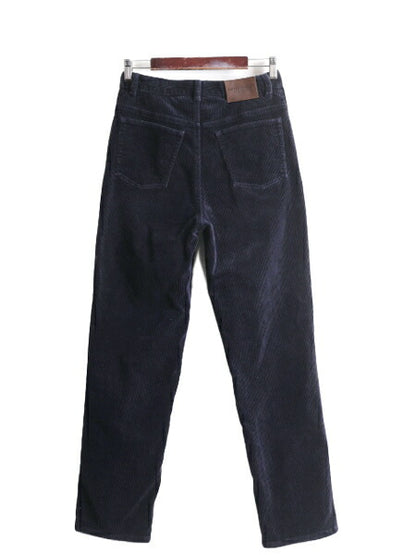 90s LAUREN JEANS ラルフローレン 太畝 コーデュロイ パンツ レディース 28インチ S 程/ 古着 スリム ストレート ノータック ストレッチ 黒