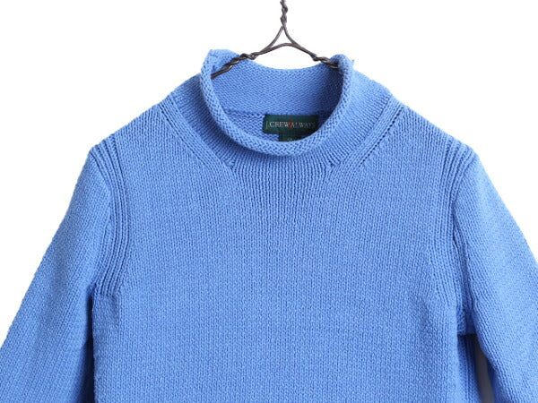 J CREW ALWAYS ロールネック コットン ニット セーター レディース XS 古着 巨人タグ 無地 ハイネック ジェイクルー