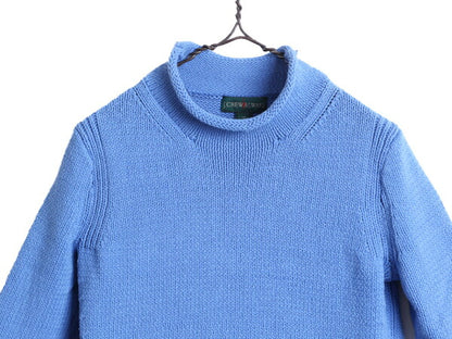 J CREW ALWAYS ロールネック コットン ニット セーター レディース XS 古着 巨人タグ 無地 ハイネック ジェイクルー