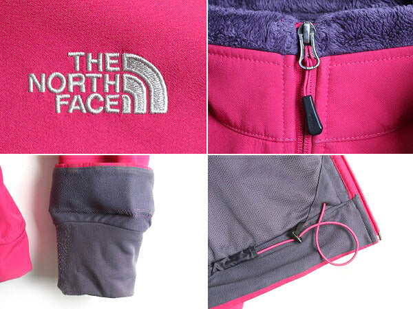 US企画 ノースフェイス APEX ソフトシェル ジャケット レディース XL 古着 The North Face 裏 毛長 フリース ブルゾン 大きいサイズ ピンク