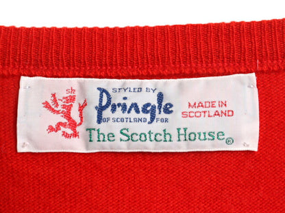90s スコットランド製 PRINGLE x The Scotch House アーガイル ラム ウール ニット セーター メンズ L 程 プリングル オールド ハイゲージ