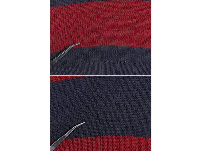 ラグビー ラルフローレン ショールカラー ウール ニット セーター M / ポロ RUGBY エルボーパッチ 2トーン ワイド ボーダー プルオーバー