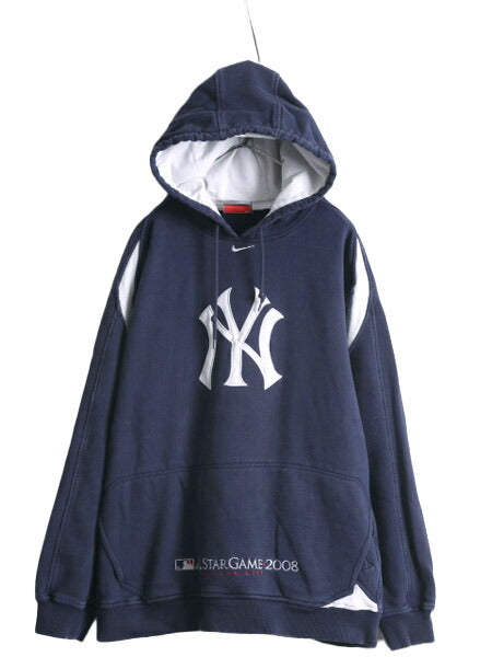 MLB オフシャル ナイキ ヤンキース スウェット フード パーカー メンズ L / NIKE センター スモール スウォッシュ オールスターゲーム 限定