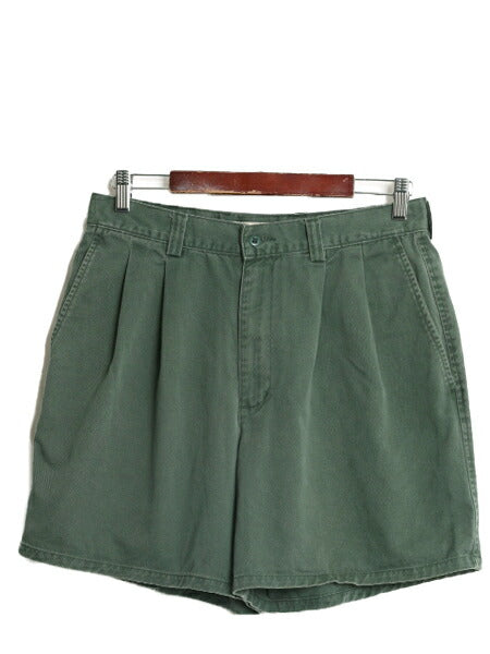ギャップ  コットン チノ ショートパンツ メンズ 32 / GAP KHAKIS ショーツ 短パン 2タック ワンポイント 無地 リラックス フィット カーキ