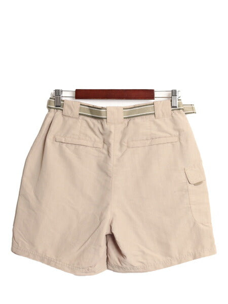 エルエルビーン ナイロン カーゴ ショーツ メンズ S 古着 LLBEAN アウトドア 短パン ショート パンツ ベージュ ベルト付き ブッシュ ガイド