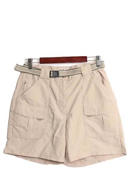 エルエルビーン ナイロン カーゴ ショーツ メンズ S 古着 LLBEAN アウトドア 短パン ショート パンツ ベージュ ベルト付き ブッシュ ガイド
