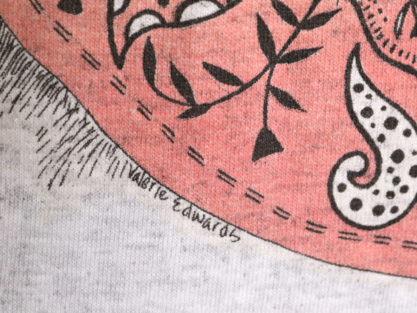 90s USA製 ドッグ イラスト プリント ビッグ Tシャツ レディース XXL 程 90年代 オールド アート 犬 アニマル シングルステッチ ワンピース