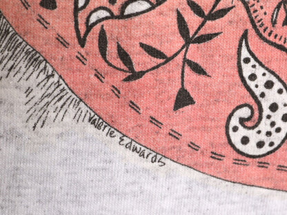 90s USA製 ドッグ イラスト プリント ビッグ Tシャツ レディース XXL 程 90年代 オールド アート 犬 アニマル シングルステッチ ワンピース