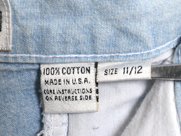 80s USA製 OLD GAP シャンブレー ショートパンツ レディース S / ヴィンテージ オールド ギャップ コットン ショーツ ハーフパンツ 2タック