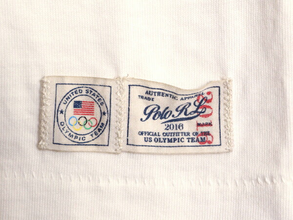 2016 オリンピック アメリカ 代表モデル ポロ ラルフローレン コットン Tシャツ ワンピース レディース M / USA 限定モデル 半袖 ワンピ 白