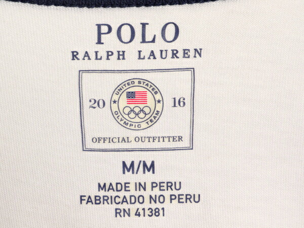 2016 オリンピック アメリカ 代表モデル ポロ ラルフローレン コットン Tシャツ ワンピース レディース M / USA 限定モデル 半袖 ワンピ 白