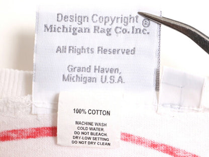 ミシガンラグ ネコ アート イラスト ビッグ プリント Tシャツ メンズ レディース XXL 程 古着 総柄 MICHIGAN RAG アニマル ヘンリーネック