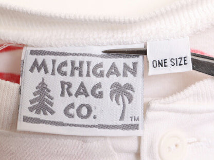ミシガンラグ ネコ アート イラスト ビッグ プリント Tシャツ メンズ レディース XXL 程 古着 総柄 MICHIGAN RAG アニマル ヘンリーネック