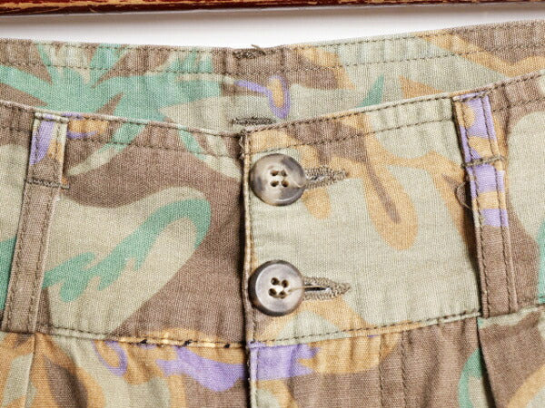 90s OLD GAP 総柄 3タック ショートパンツ レディース 29 XS / 90年代 オールド ギャップ ショーツ コットン 短パン 裾ダブル ハイウエスト