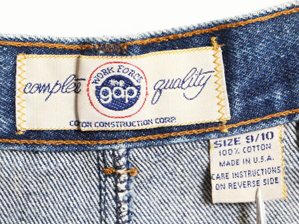 80s USA製 OLD GAP デニム タイト スカート レディース S 程 古着 80年代 ヴィンテージ ギャップ ひざ丈 ミディ丈 Aライン スリット入り