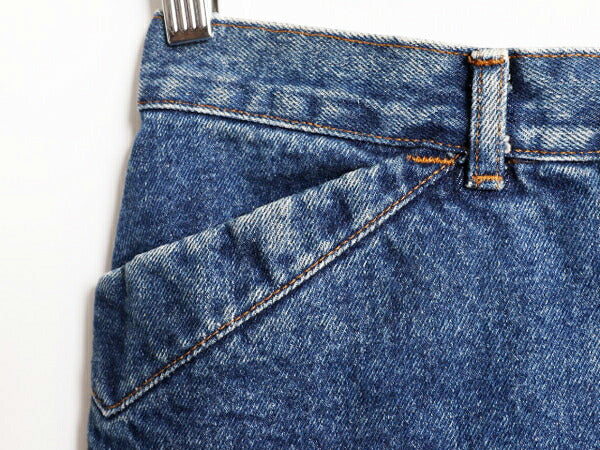 80s USA製 OLD GAP デニム タイト スカート レディース S 程 古着 80年代 ヴィンテージ ギャップ ひざ丈 ミディ丈 Aライン スリット入り