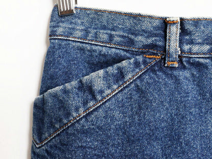 80s USA製 OLD GAP デニム タイト スカート レディース S 程 古着 80年代 ヴィンテージ ギャップ ひざ丈 ミディ丈 Aライン スリット入り