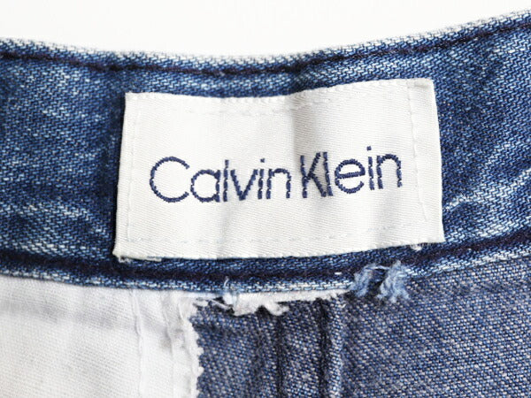 90s カルバンクライン デニム ショートパンツ レディース XS 程 / 90年代 オールド CALVIN KLEIN コットン ショーツ ハーフパンツ 短パン