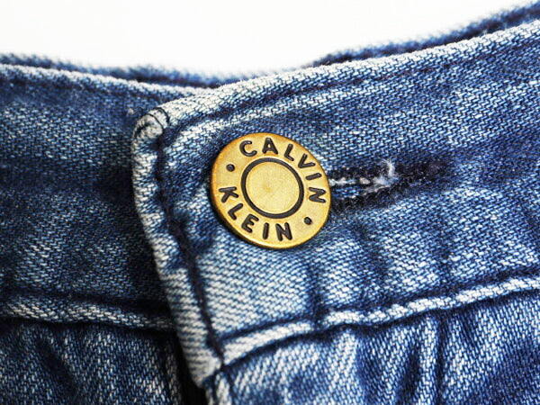 90s カルバンクライン デニム ショートパンツ レディース XS 程 / 90年代 オールド CALVIN KLEIN コットン ショーツ ハーフパンツ 短パン