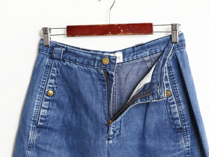 90s カルバンクライン デニム ショートパンツ レディース XS 程 / 90年代 オールド CALVIN KLEIN コットン ショーツ ハーフパンツ 短パン