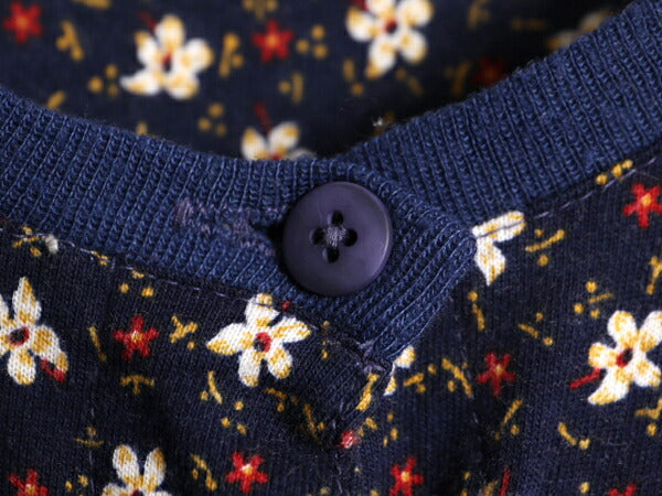 デッドストック 90s USA製 エルエルビーン 花柄 プリント 半袖 ワンピース レディース M / オールド LLBEAN 総柄 コットン ロング マキシ丈