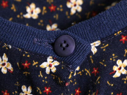 デッドストック 90s USA製 エルエルビーン 花柄 プリント 半袖 ワンピース レディース M / オールド LLBEAN 総柄 コットン ロング マキシ丈