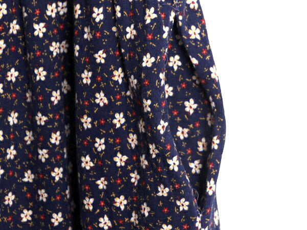 デッドストック 90s USA製 エルエルビーン 花柄 プリント 半袖 ワンピース レディース M / オールド LLBEAN 総柄 コットン ロング マキシ丈
