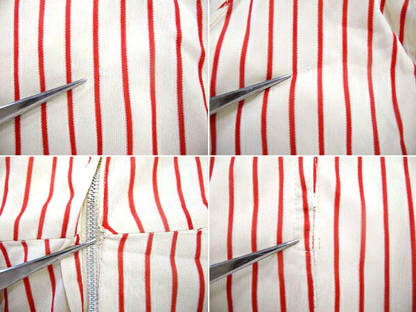 50s ビンテージ ☆ ストライプ ノースリーブ ワンピース レディース S 程/ 50年代 ひざ下丈 ミディ丈 ワンピ タンク キャミワンピ 2トーン