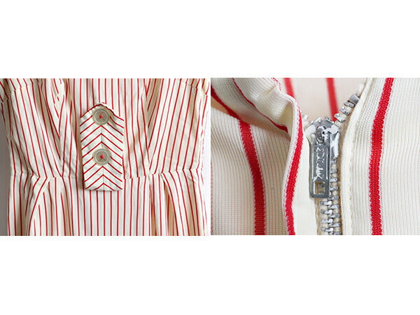 50s ビンテージ ☆ ストライプ ノースリーブ ワンピース レディース S 程/ 50年代 ひざ下丈 ミディ丈 ワンピ タンク キャミワンピ 2トーン