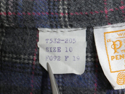 70s USA製 ペンドルトン チェック ウール プリーツ スカート レディース S 程 PENDLETON 70年代 ヴィンテージ タータンチェック ロング丈