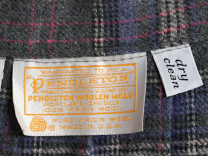 70s USA製 ペンドルトン チェック ウール プリーツ スカート レディース S 程 PENDLETON 70年代 ヴィンテージ タータンチェック ロング丈