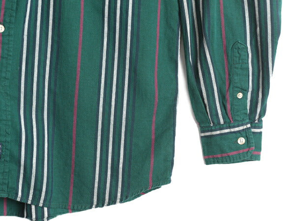 90s ドッカーズ リーバイス ストライプ 長袖 シャツ メンズ M / 古着 90年代 オールド LEVIS DOCKERS コットン ポケット付き マルチカラー