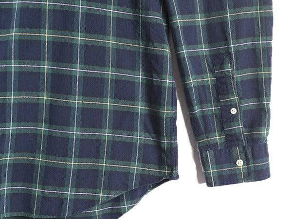 ラルフローレン チェック 長袖 ボタンダウン シャツ メンズ XL 古着 ポロ コットン 長袖シャツ ワンポイント ポニー刺繍 薄手 大きいサイズ