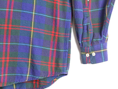 90s OLD GAP ヘビー フランネル シャツ メンズ S 程 90年代 紺タグ 旧タグ オールド ギャップ コットン ポケット付き ネルシャツ チェック
