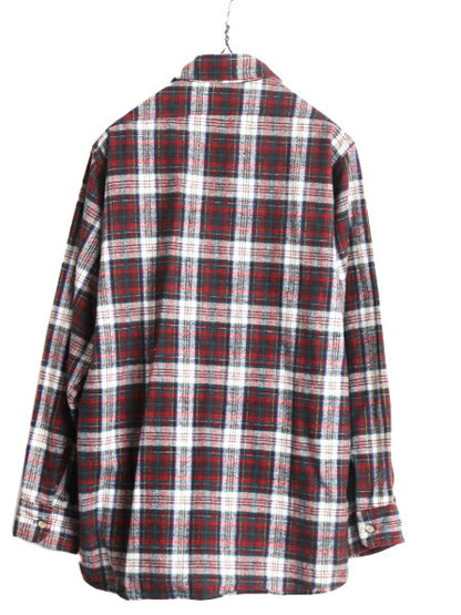 70s USA製 ウールリッチ チェック ヘビー フランネル シャツ メンズ M 程/ 70年代 ヴィンテージ Woolrich 白タグ ネルシャツ マルチカラー